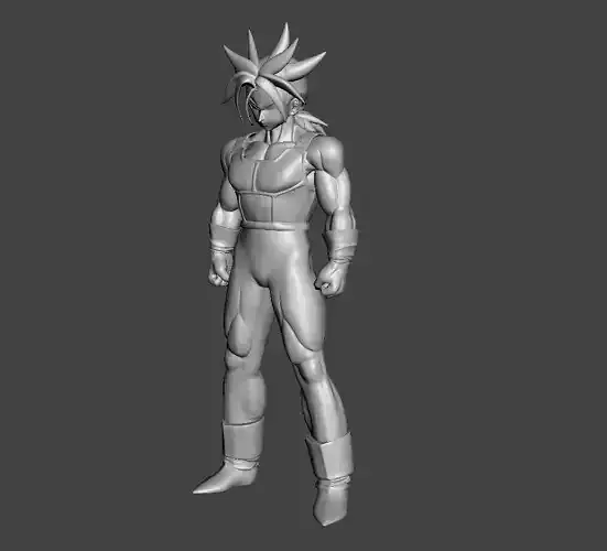 Future Trunks SSJ Tie hair 3D Model