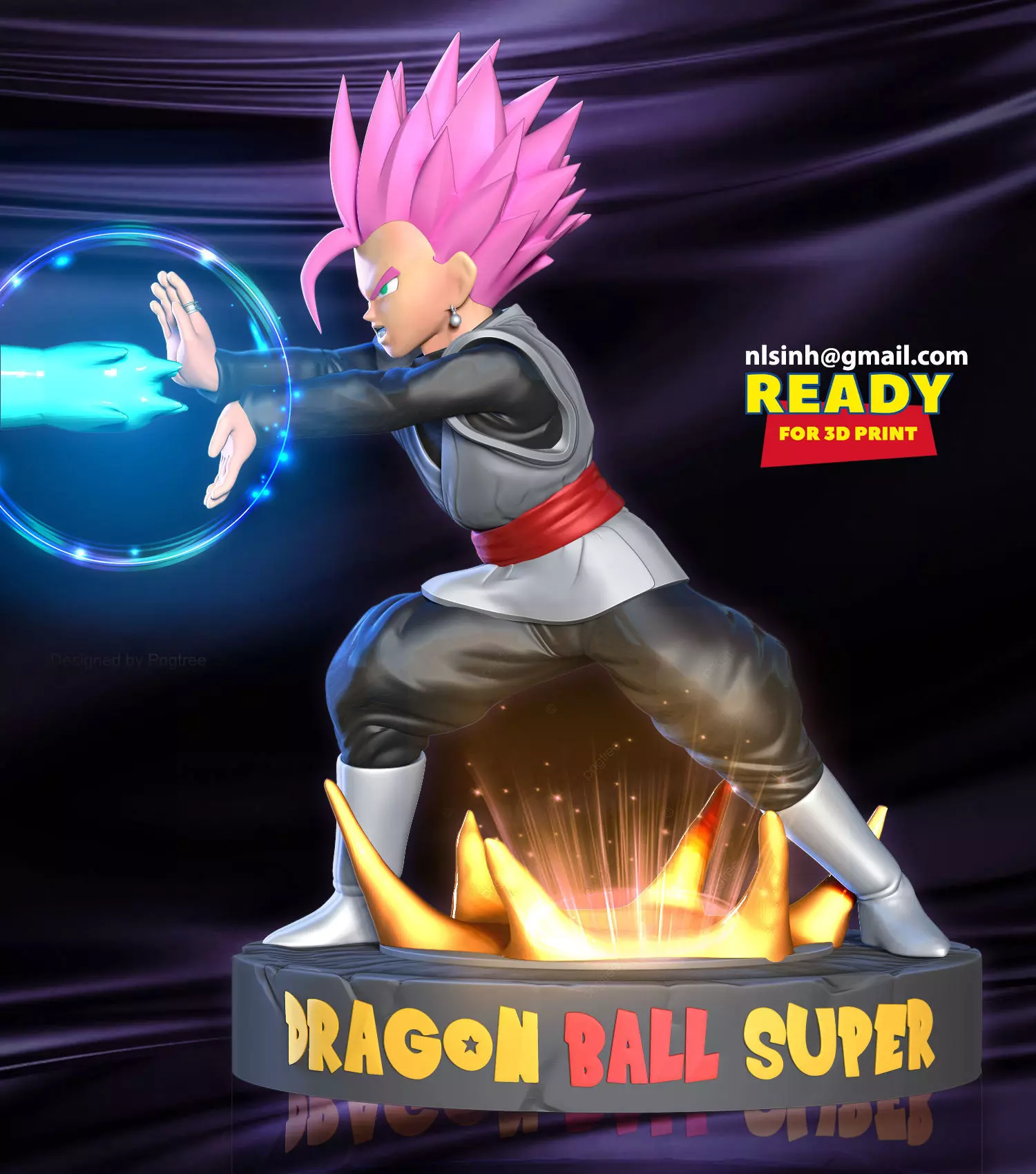 Teen Gohan Black - Kamehameha 3D print model