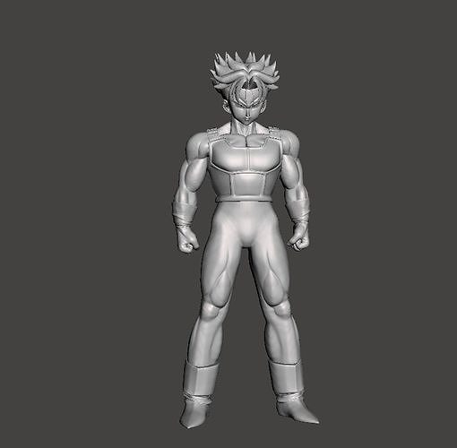 Future Trunks SSJ Saiyan Armor 3D Model 3D print model
