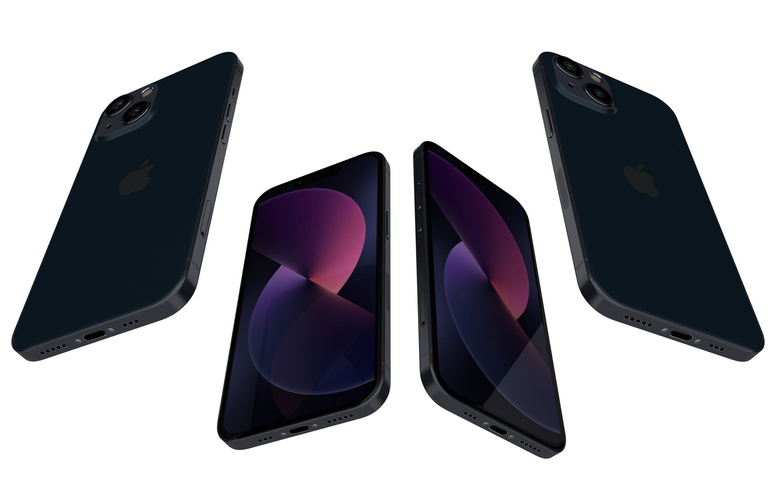 Apple iPhone 13 Mini Midnight 3D model_5