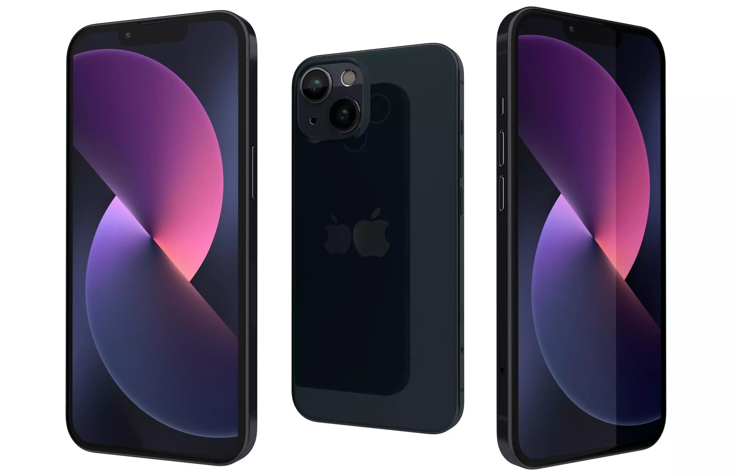 Apple iPhone 13 Mini Midnight 3D model_0