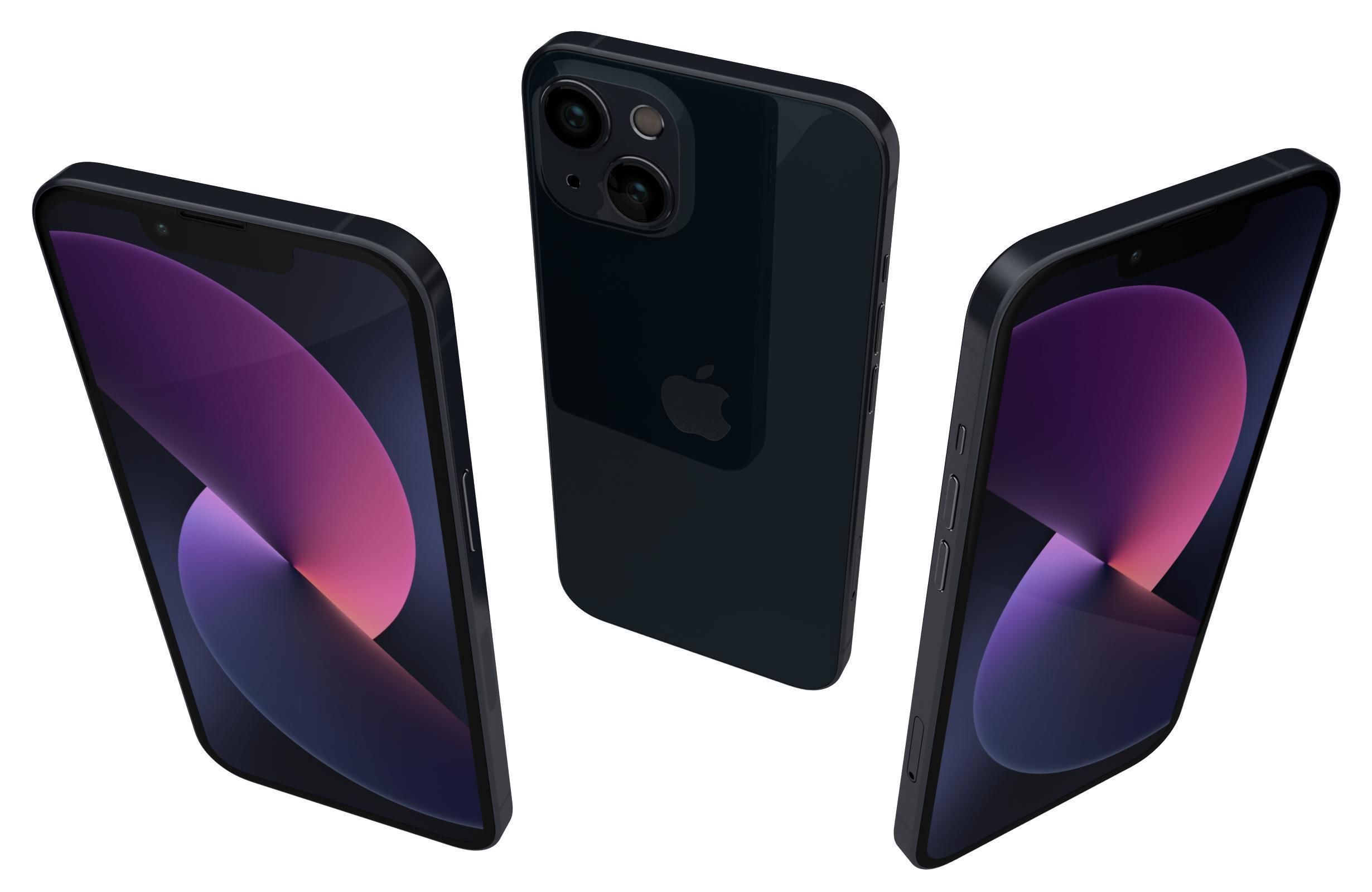 Apple iPhone 13 Mini Midnight 3D model_1