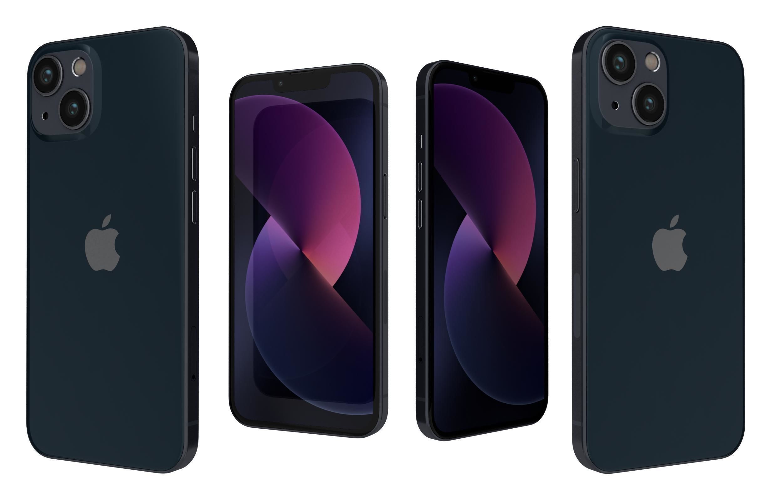 Apple iPhone 13 Mini Midnight 3D model_3