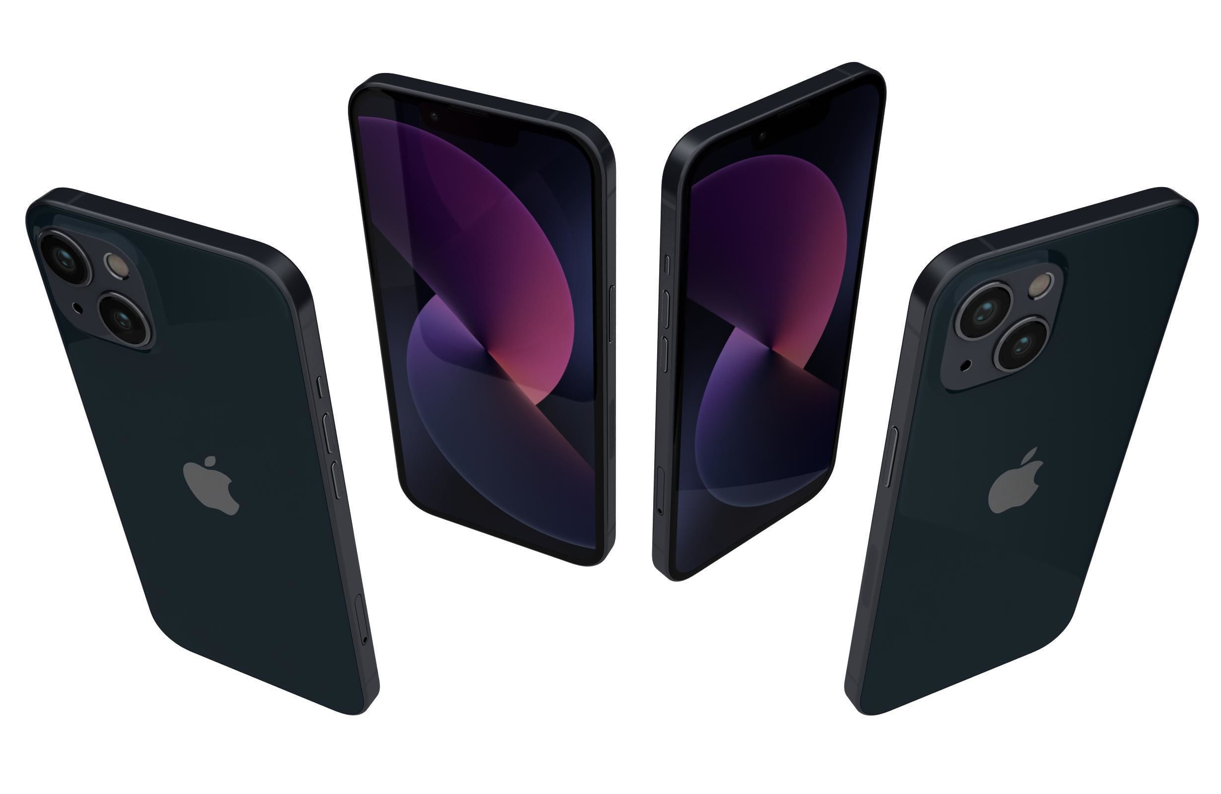 Apple iPhone 13 Mini Midnight 3D model_4
