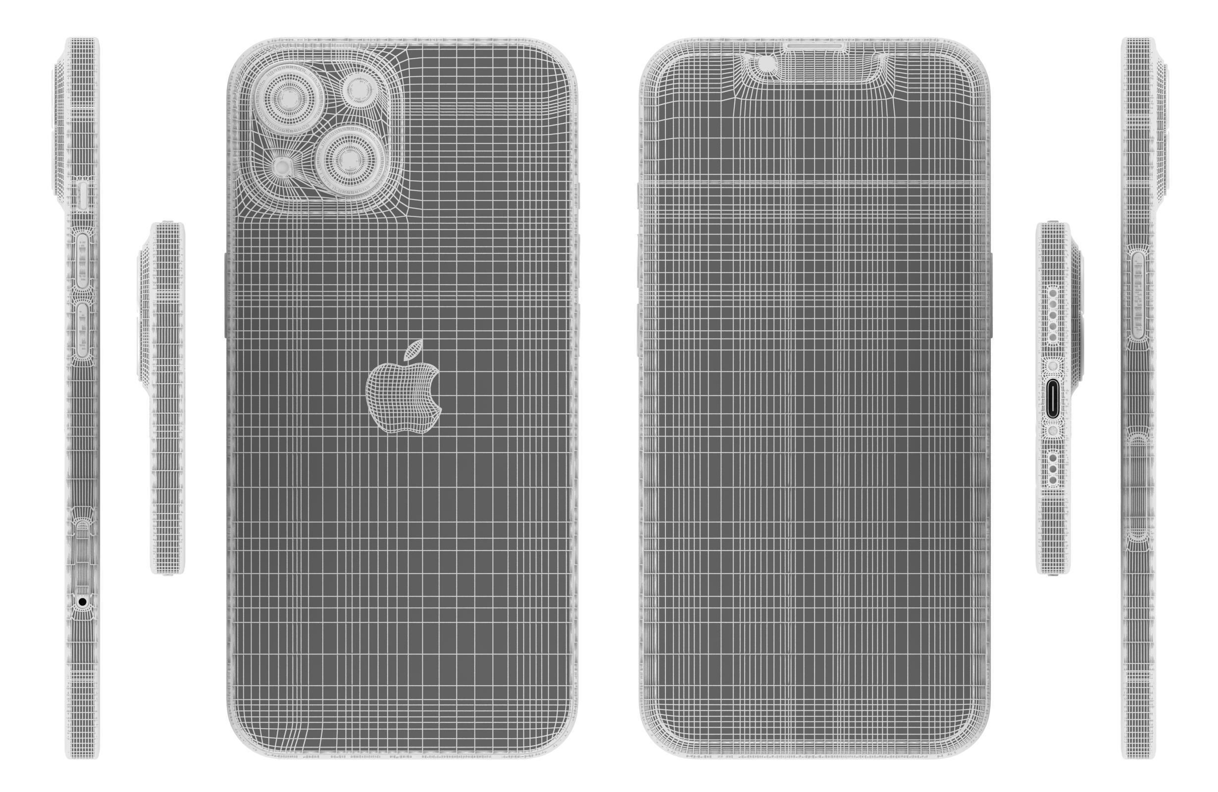 Apple iPhone 13 Mini Midnight 3D model_17