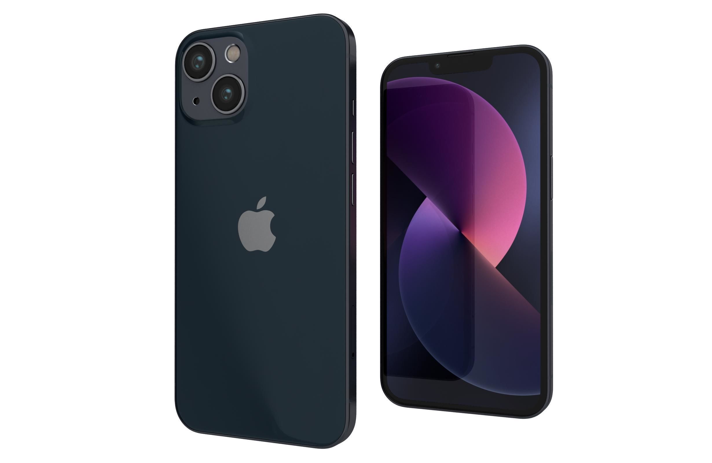 Apple iPhone 13 Mini Midnight 3D model_7