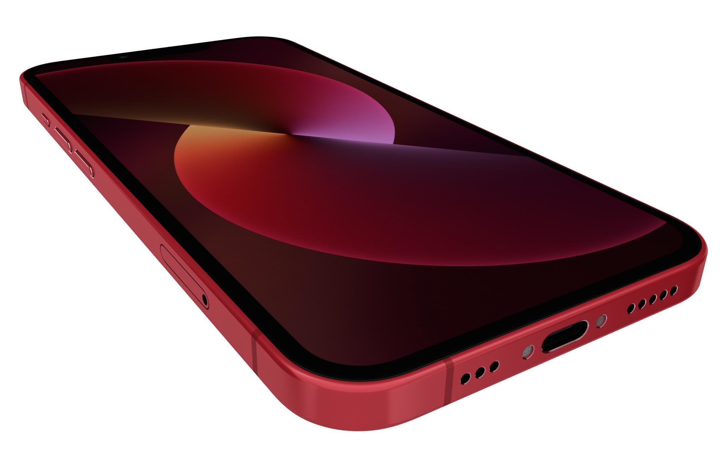 Apple iPhone 13 Mini Red 3D model_12