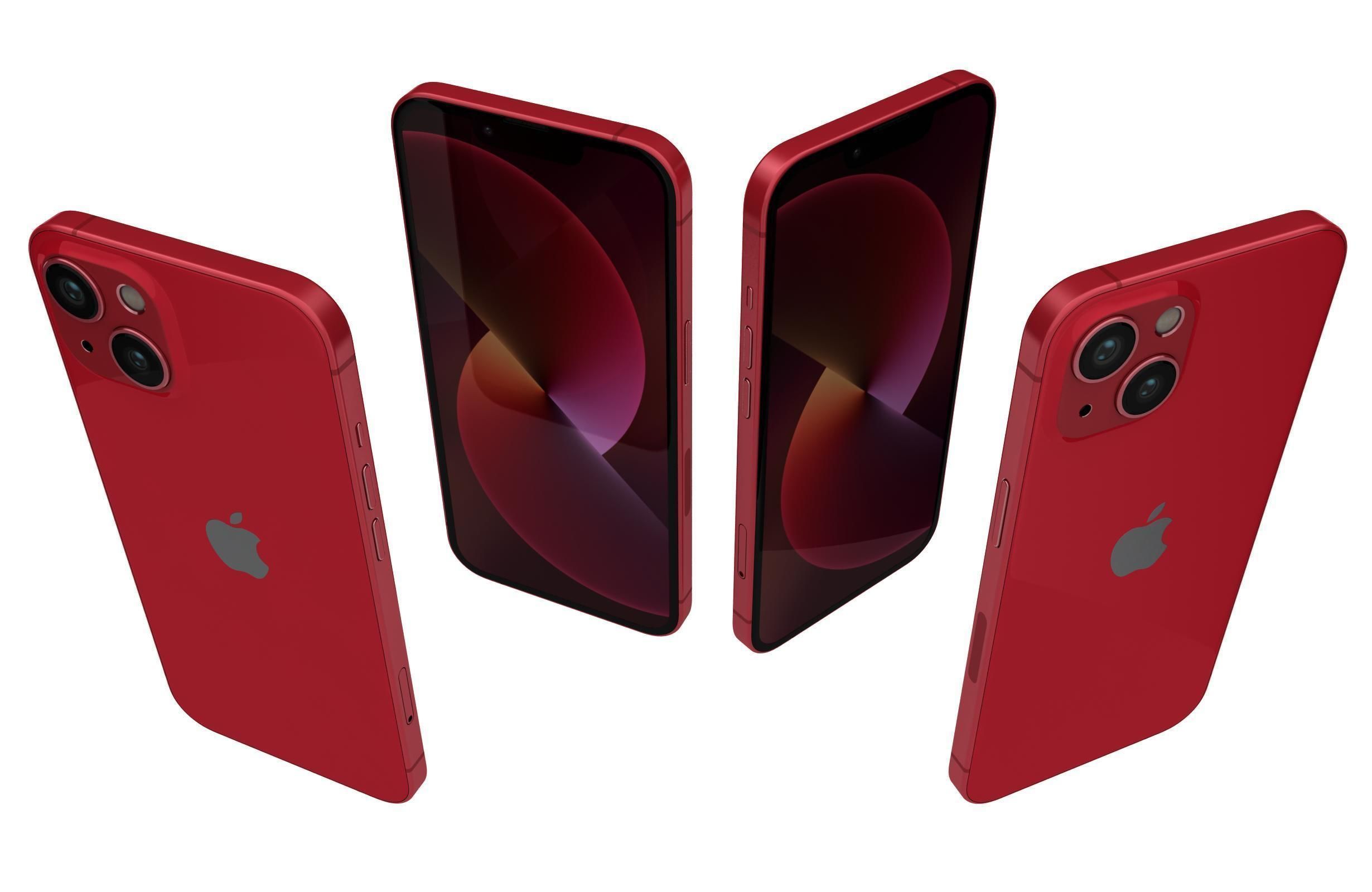 Apple iPhone 13 Mini Red 3D model_4