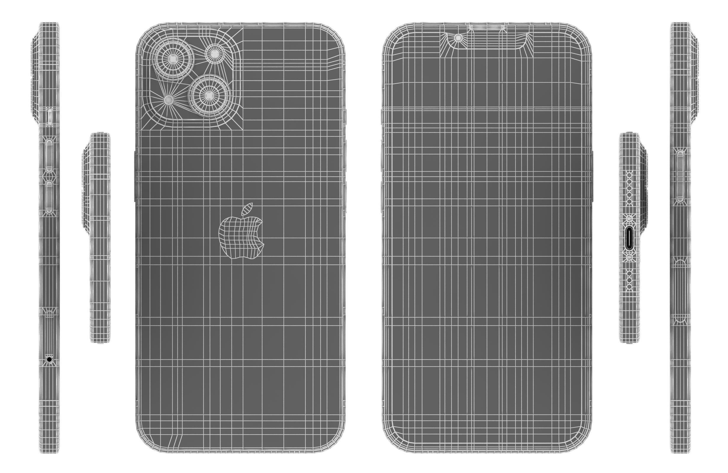 Apple iPhone 13 Mini Red 3D model_16