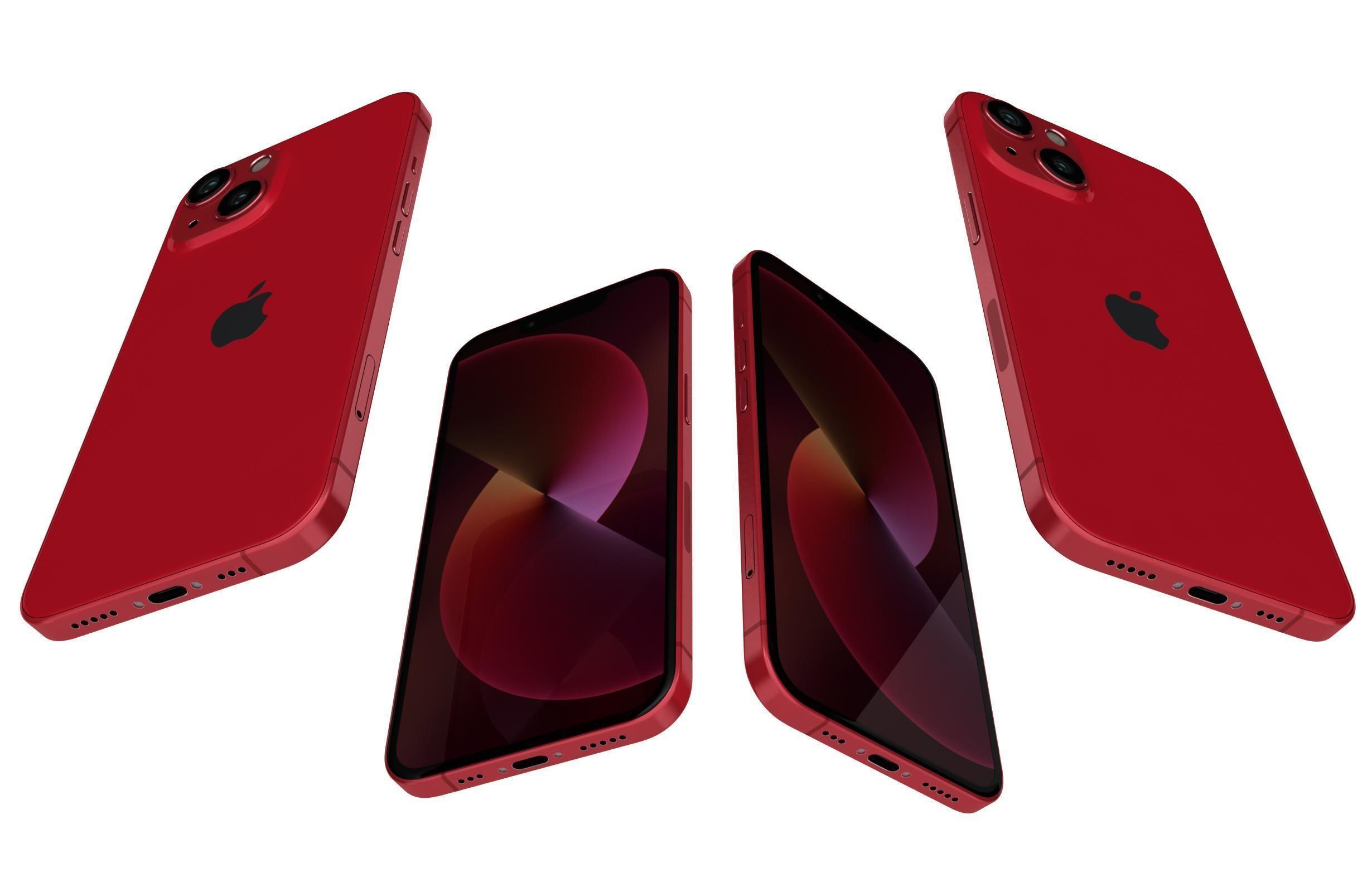 Apple iPhone 13 Mini Red 3D model_5