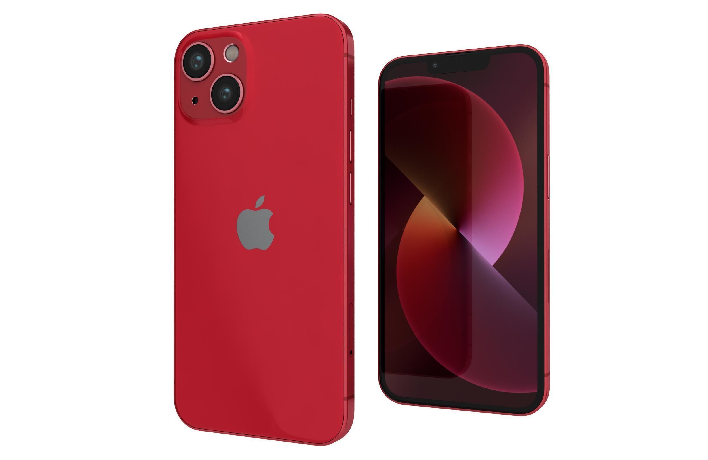 Apple iPhone 13 Mini Red 3D model_7