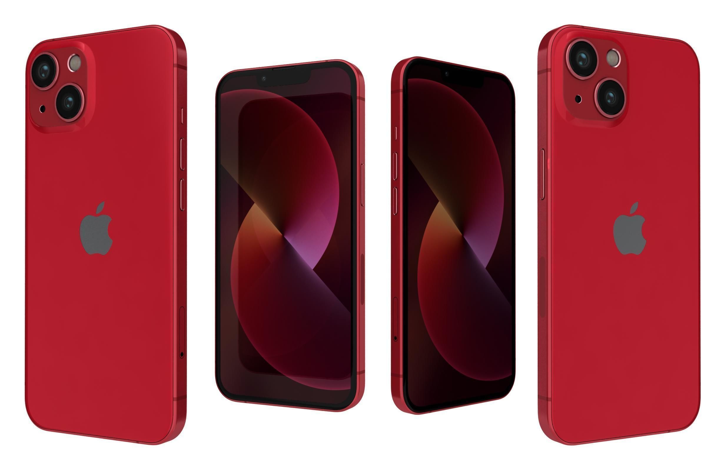 Apple iPhone 13 Mini Red 3D model_3