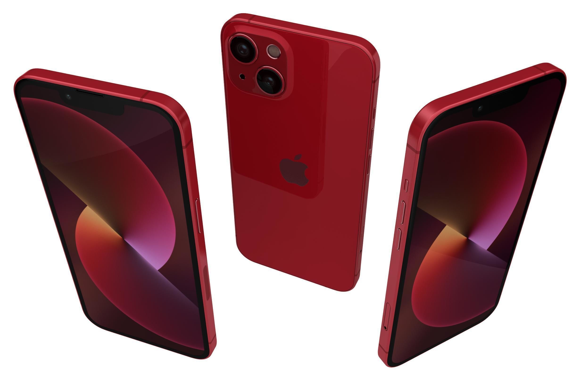 Apple iPhone 13 Mini Red 3D model_1