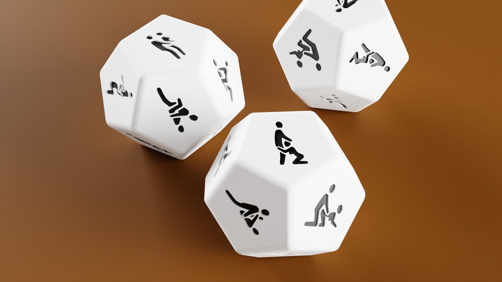 12-sided dice with Kamasutra sexual positions 3D print model_4