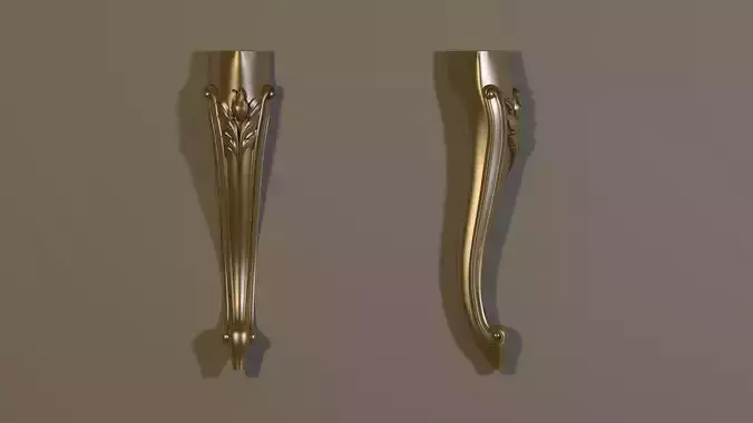 leg High quality 3d models for processing on a cnc machine 
