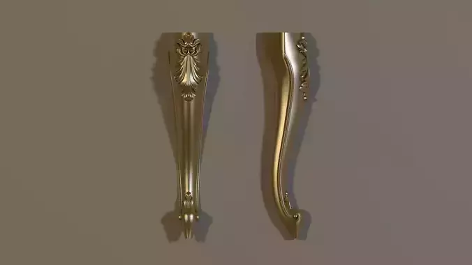 leg High quality 3d models for processing on a cnc machine 