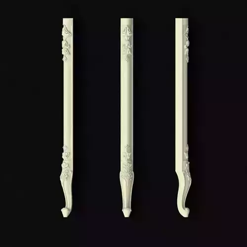 leg High quality 3d models for processing on a cnc machine 