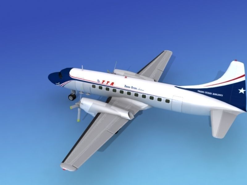 Convair CV-580 Trans Texas 3D model_9
