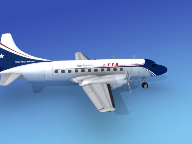 Convair CV-580 Trans Texas 3D model_5