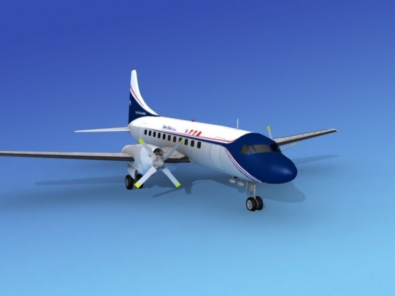 Convair CV-580 Trans Texas 3D model_3