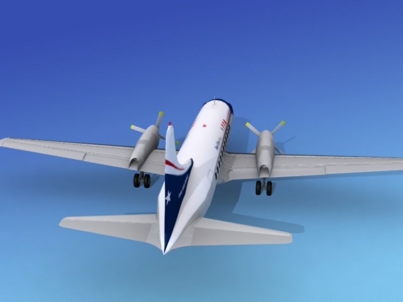 Convair CV-580 Trans Texas 3D model_7