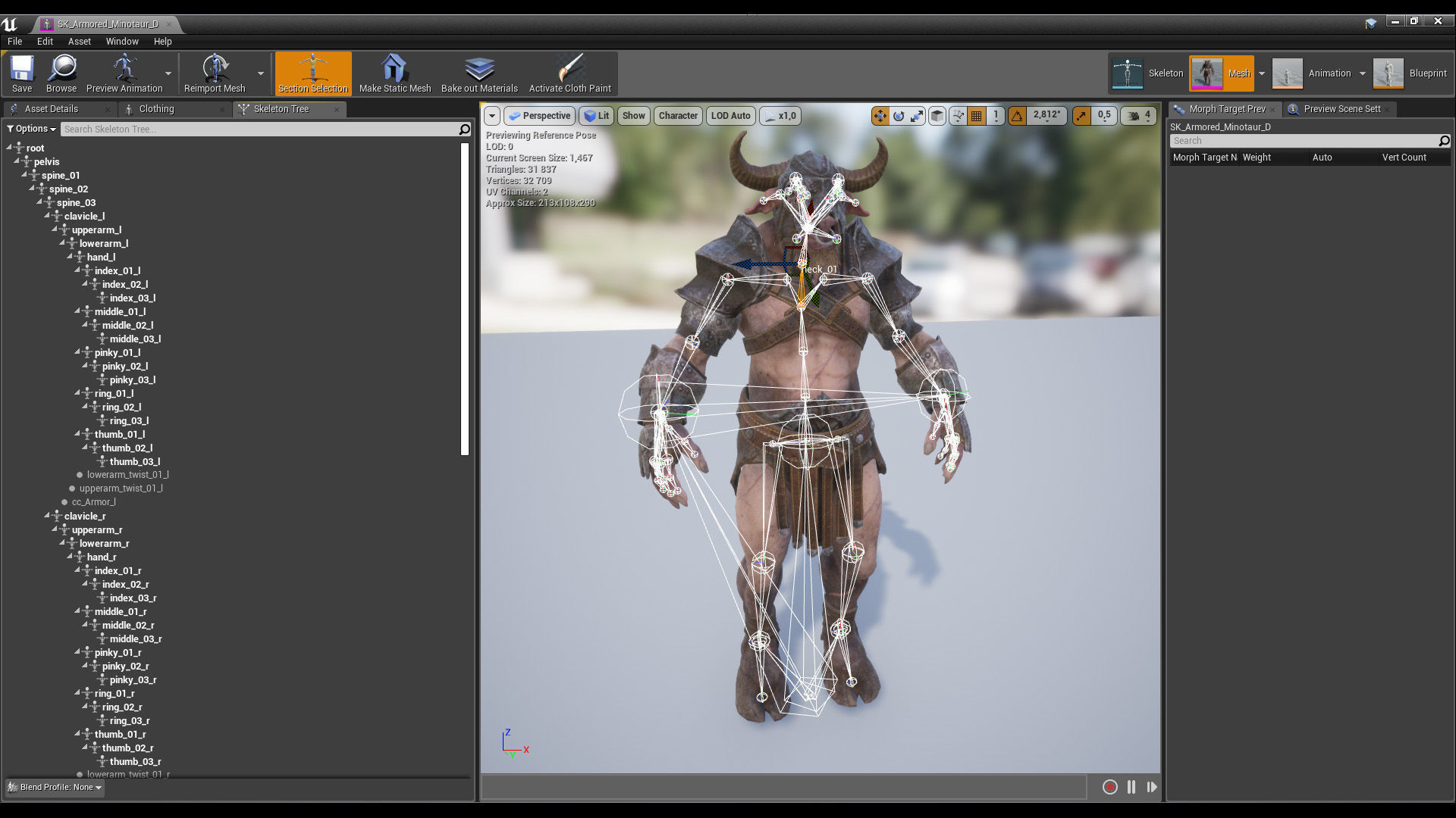Armored Minotaur Low-poly 3D model_28