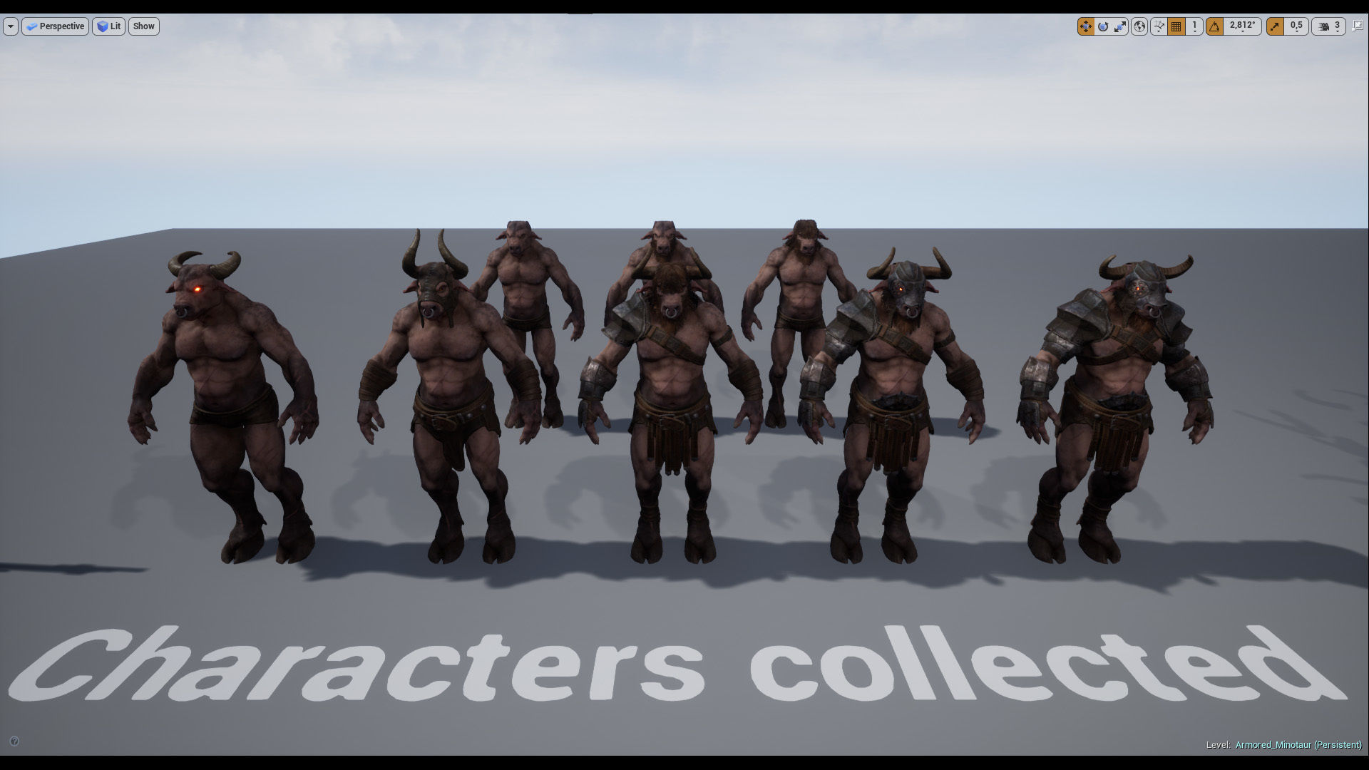 Armored Minotaur Low-poly 3D model_27