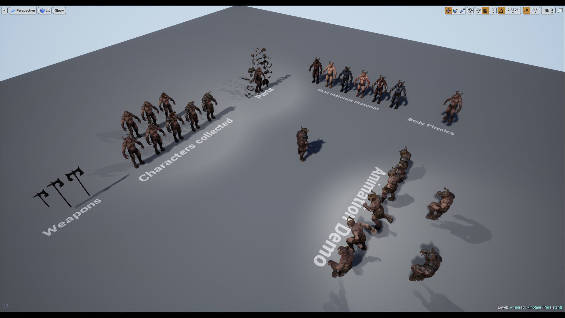 Armored Minotaur Low-poly 3D model_26