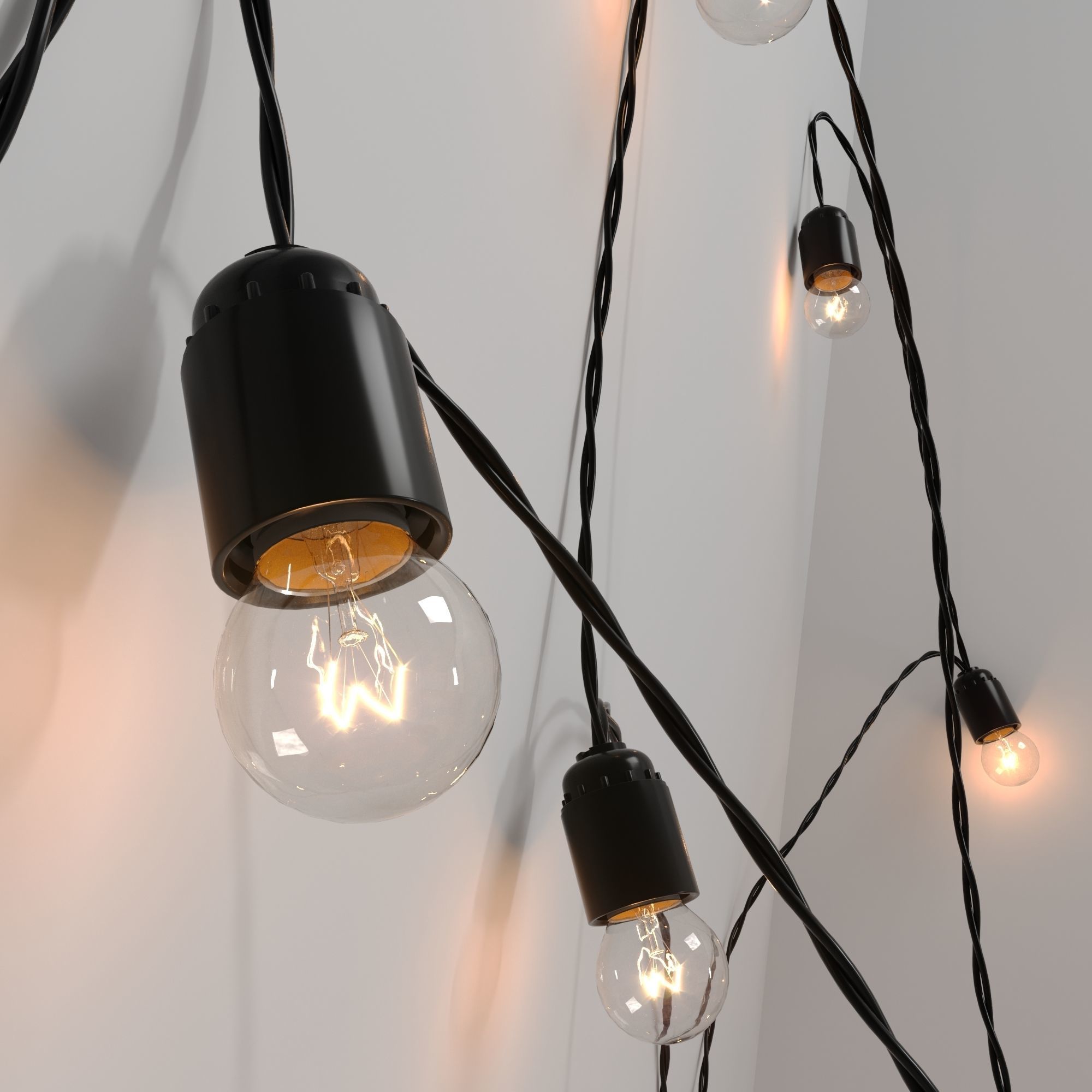 Editable garland 3D model_1