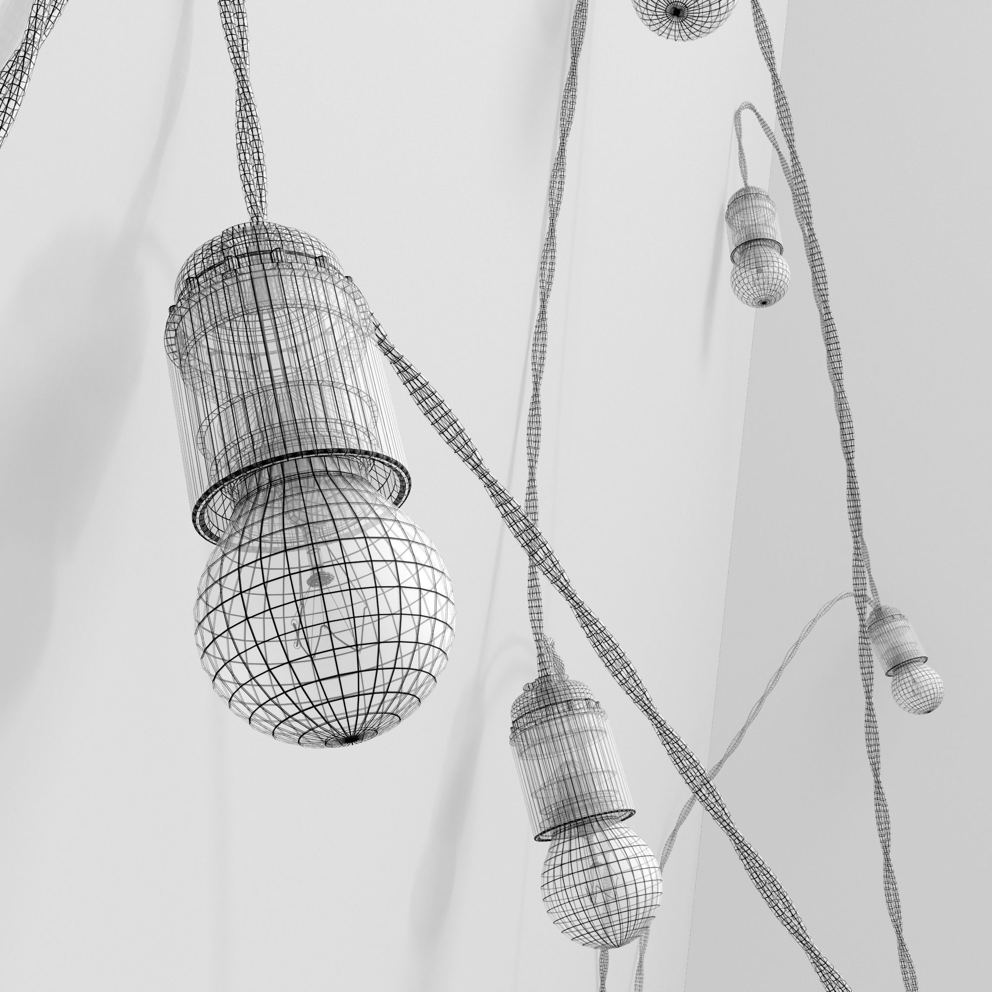 Editable garland 3D model_2