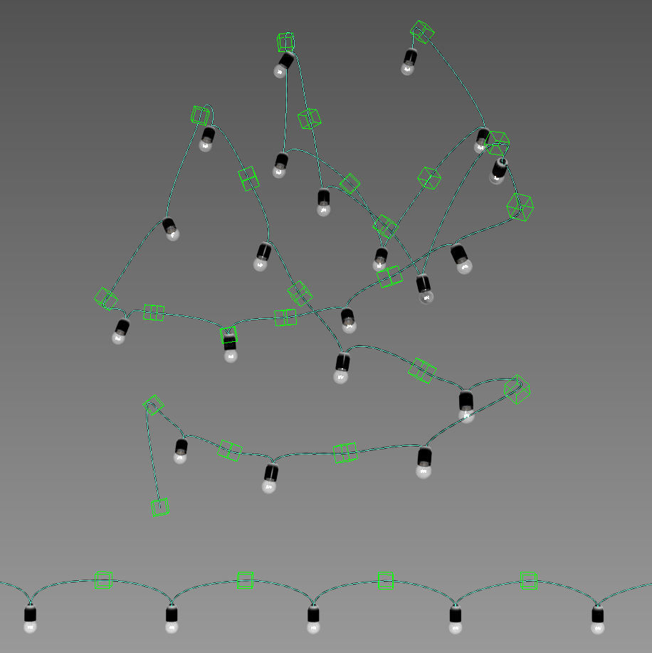 Editable garland 3D model_3