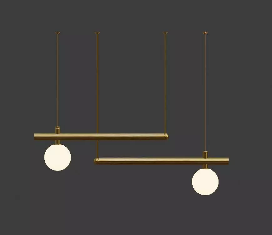Hanging Light Free low-poly 3D model_0