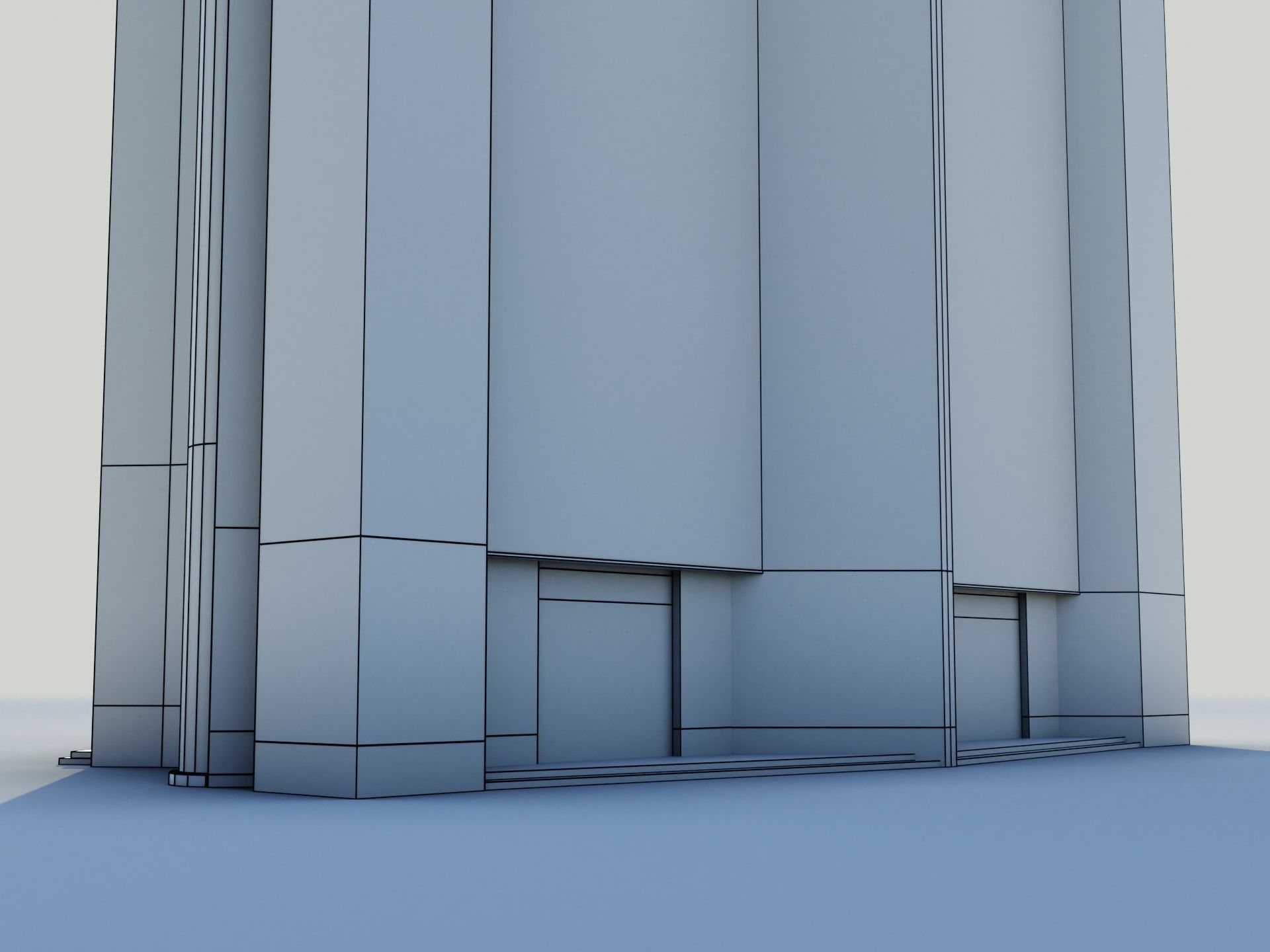 Administartive building Low-poly 3D model_12