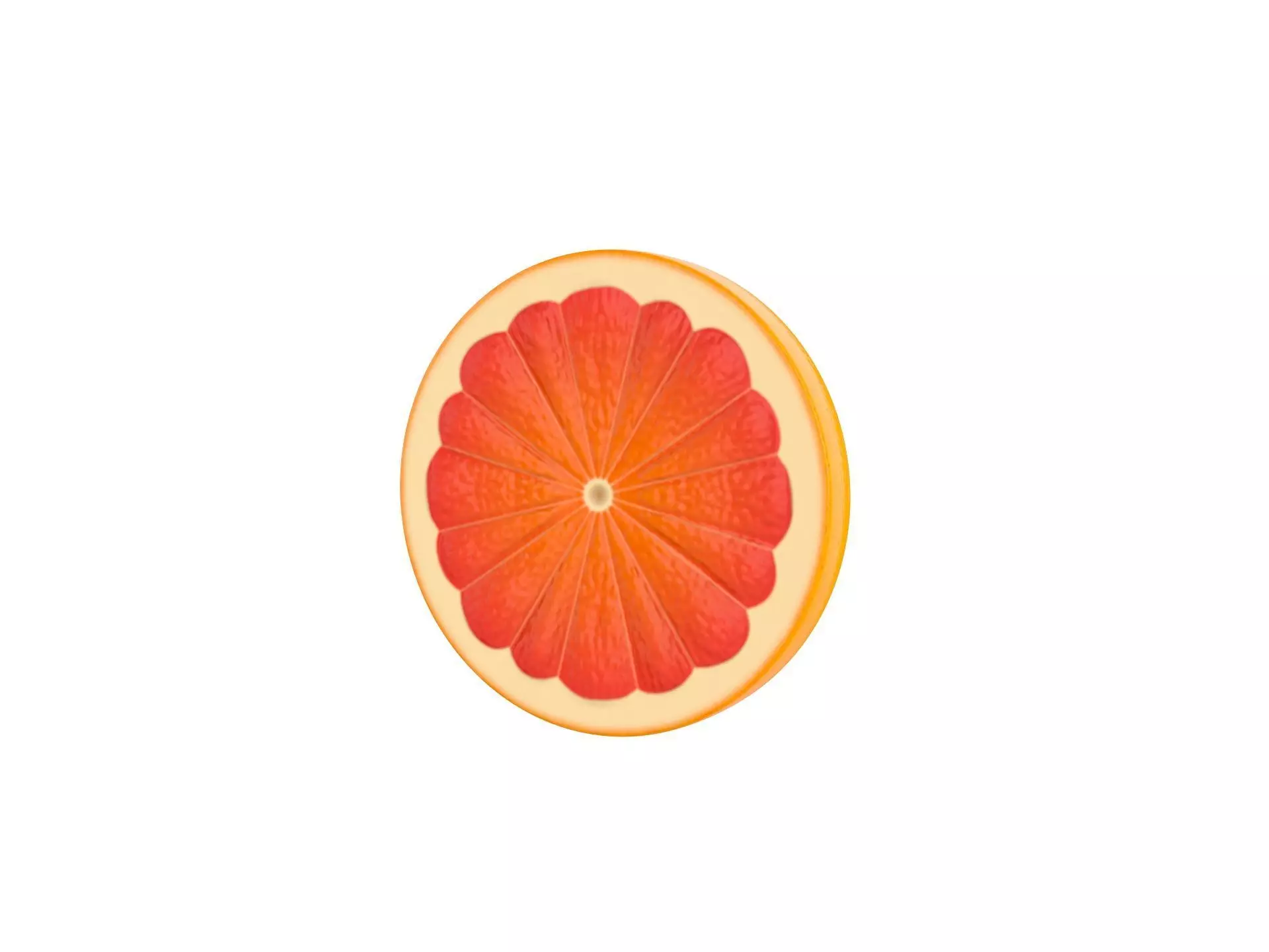 Grapefruit Slice Low-poly 3D model