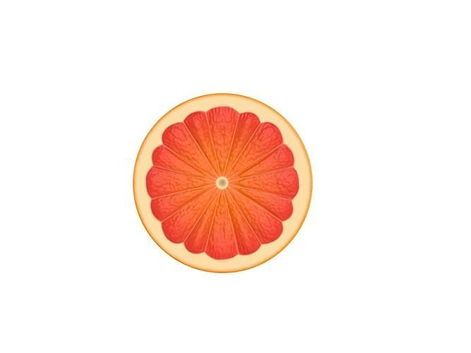 Grapefruit Slice Low-poly 3D model 2
