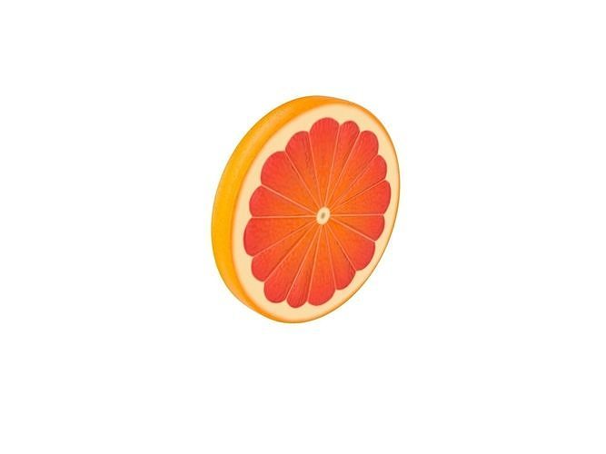 Grapefruit Slice Low-poly 3D model 7