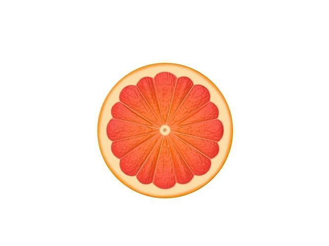 Grapefruit Slice Low-poly 3D model 6