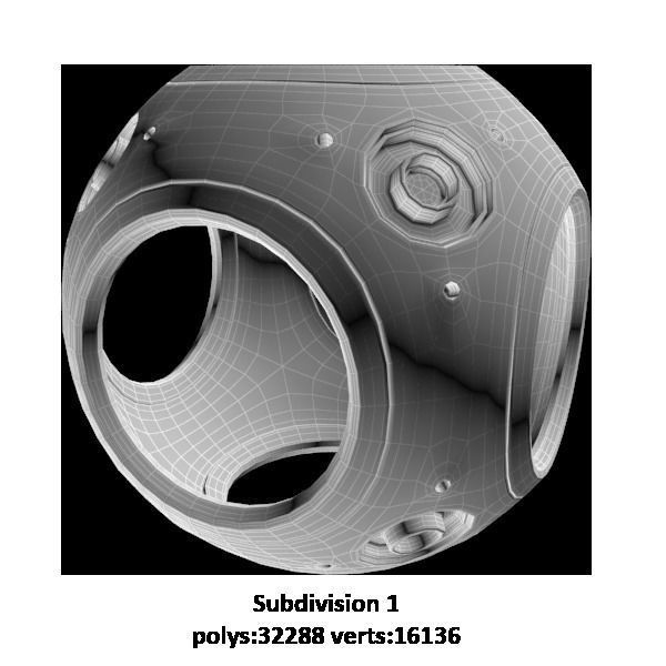 Metal Decor Sphere 3D model_8