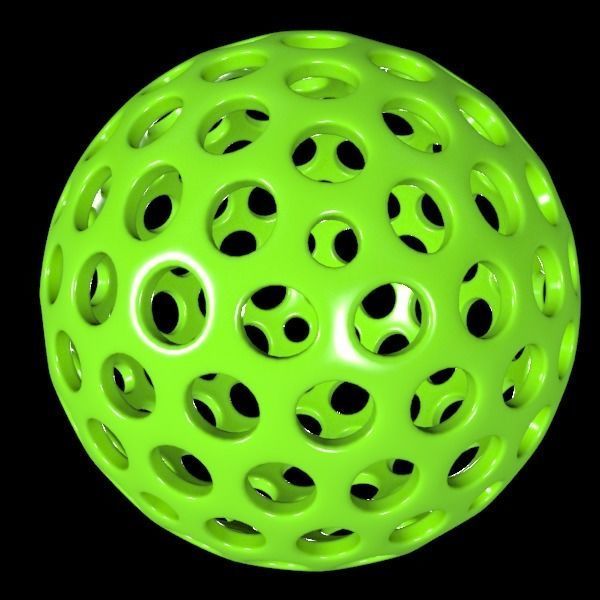 Metal Decor Sphere 3D model_12