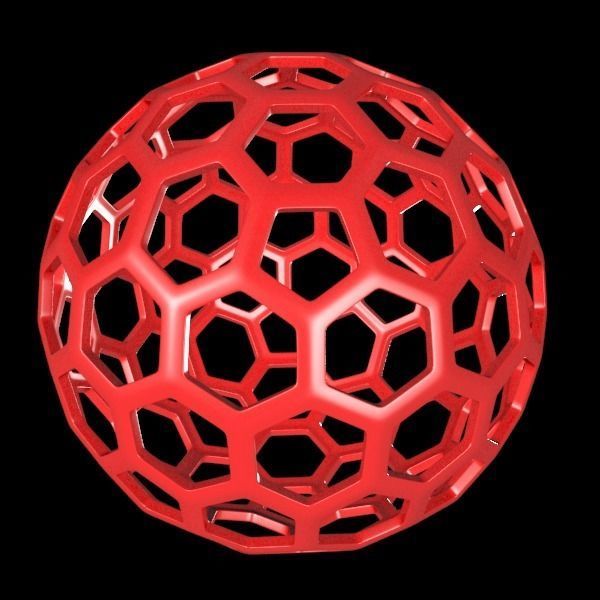 Metal Decor Sphere 3D model_11