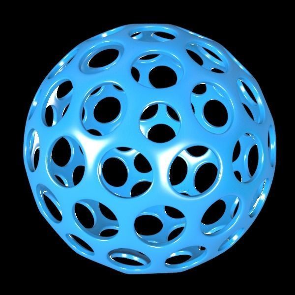 Metal Decor Sphere 3D model_13