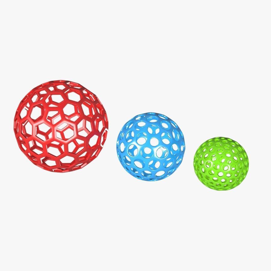 Metal Decor Sphere 3D model_1