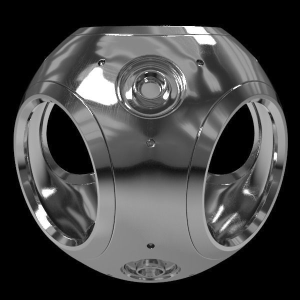 Metal Decor Sphere 3D model_7