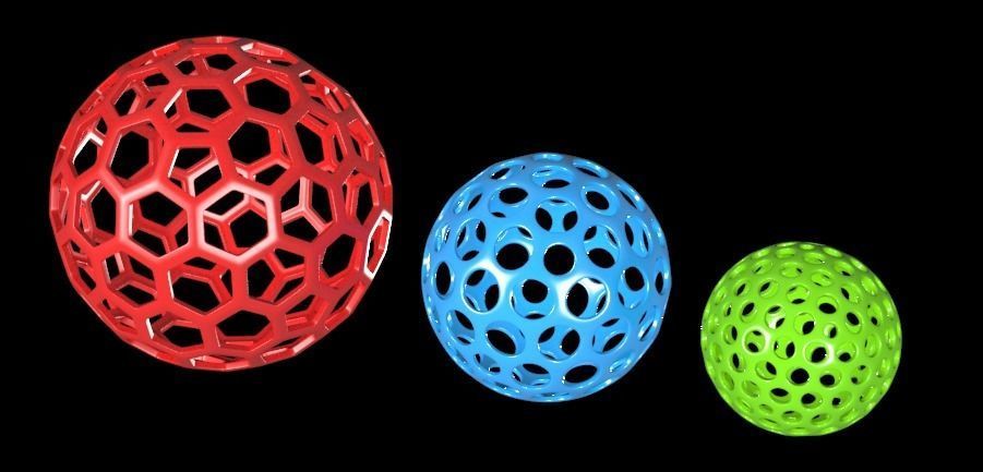 Metal Decor Sphere 3D model_10