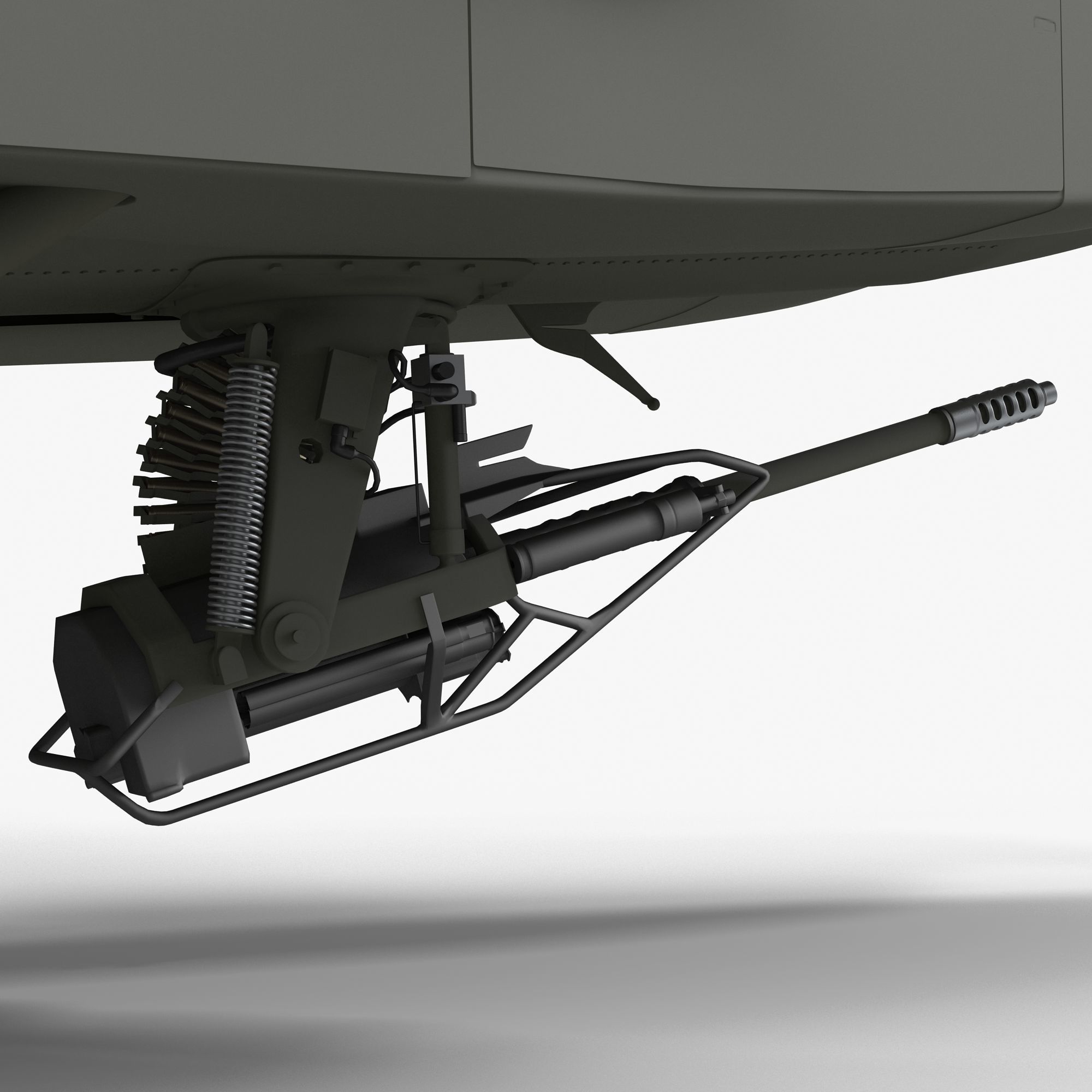 AH64E Apache Longbow Helicopter Green Clean 3D model_19