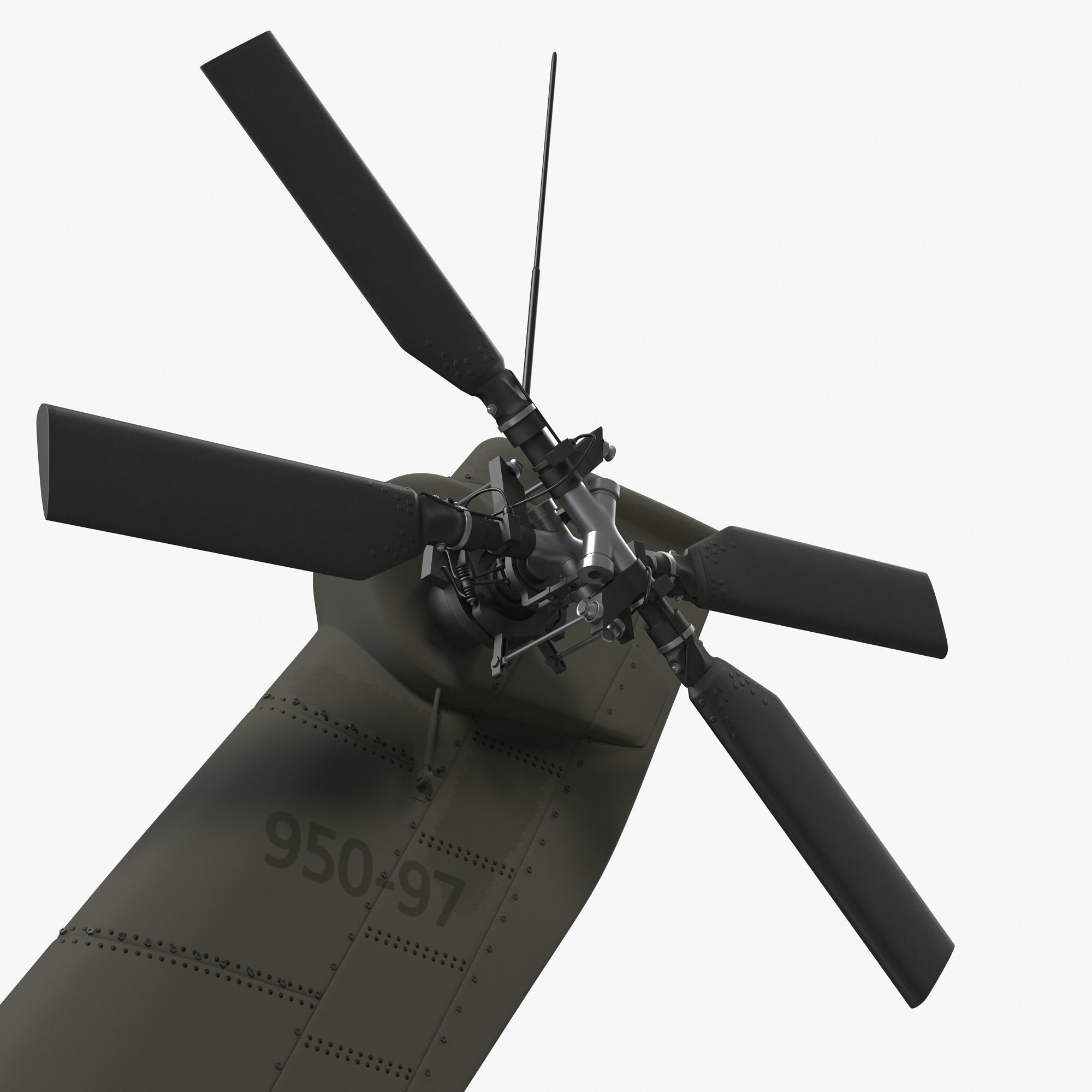 AH64E Apache Longbow Helicopter Green Clean 3D model_18