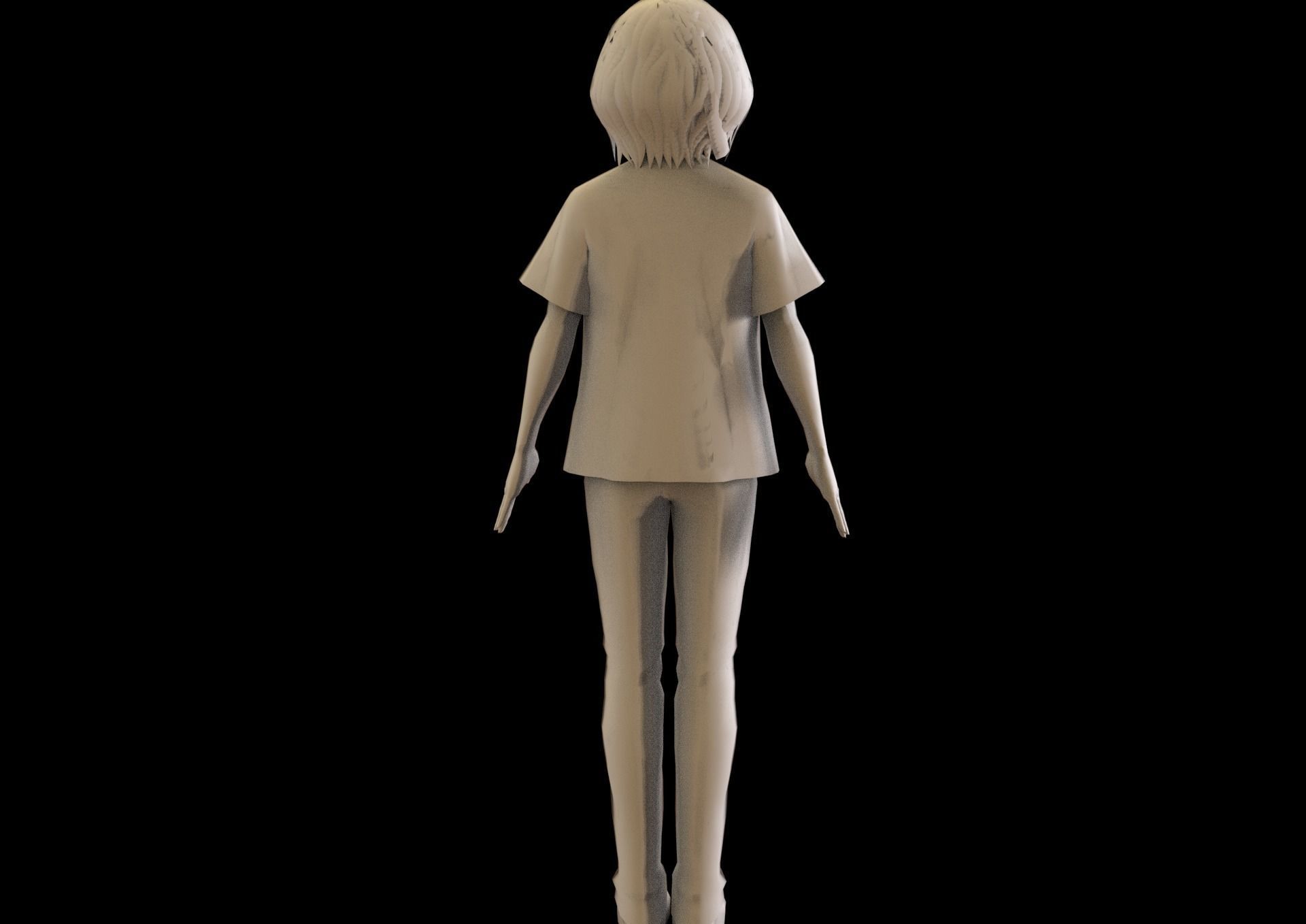 game ready Low Poly Anime Character 32 Low-poly 3D model_7