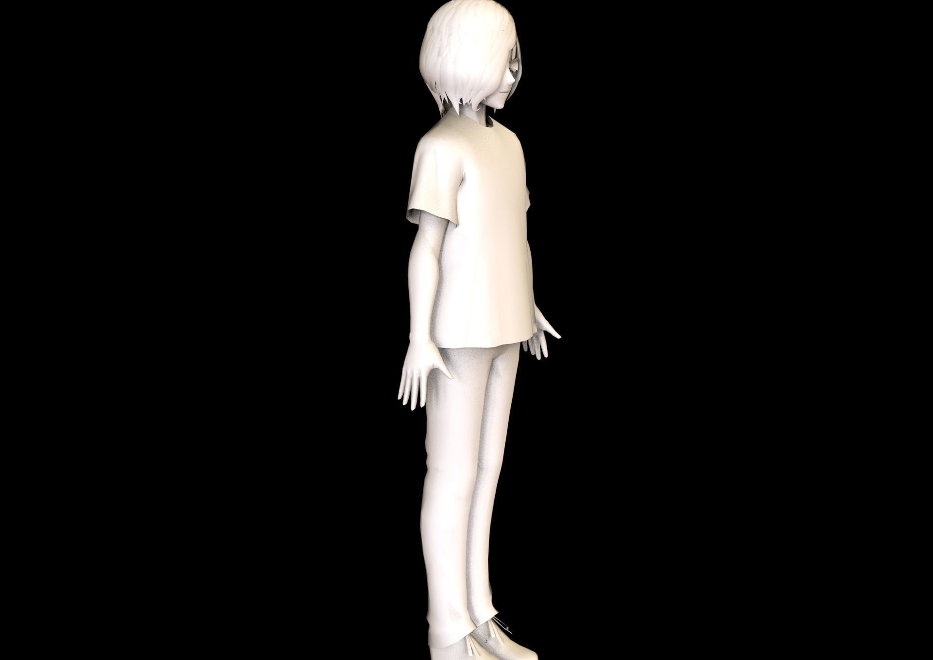 game ready Low Poly Anime Character 32 Low-poly 3D model_6