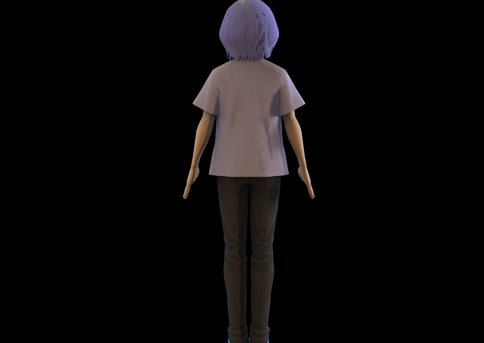 game ready Low Poly Anime Character 32 Low-poly 3D model_3