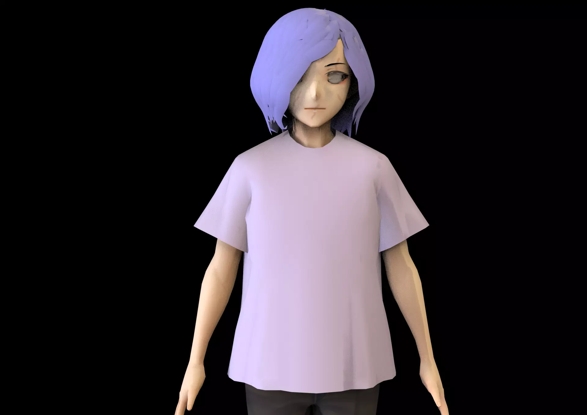 game ready Low Poly Anime Character 32 Low-poly 3D model_0